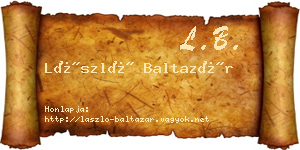 László Baltazár névjegykártya